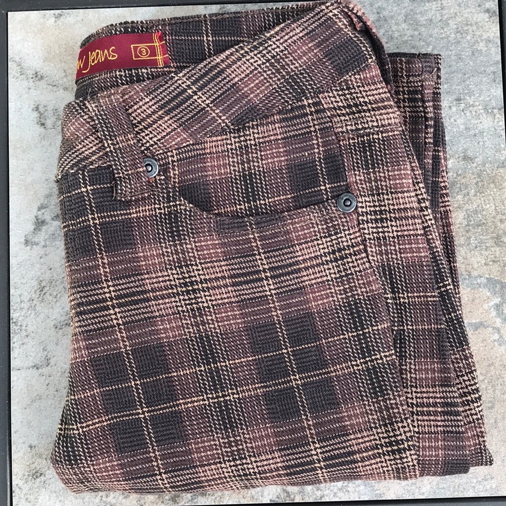 BNWT Farlow Skinny Cropped Plaid Jeans - 3